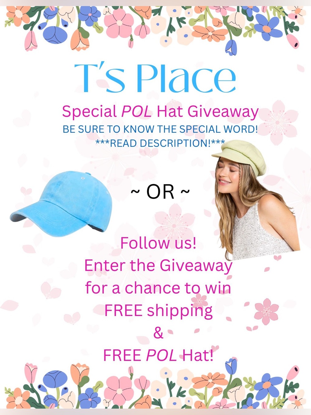 Pol Hat Giveaway🎉🎈🎉🎈🎉🎈